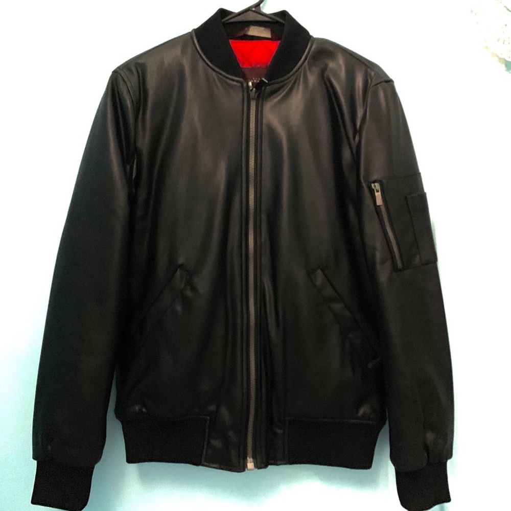 Men’s Zara Basics faux leather jacket